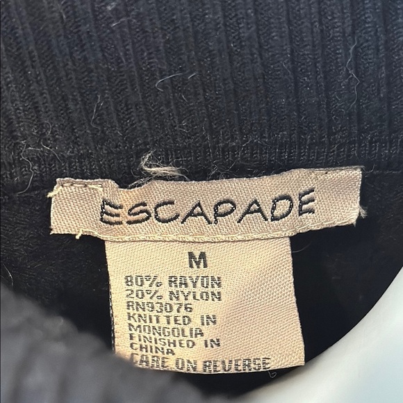 Escapade Medium Black Turtleneck Sweater - Picture 2 of 5